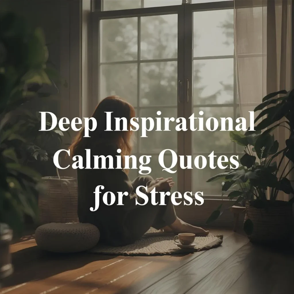 Deep Inspirational Calming Quotes for Stress