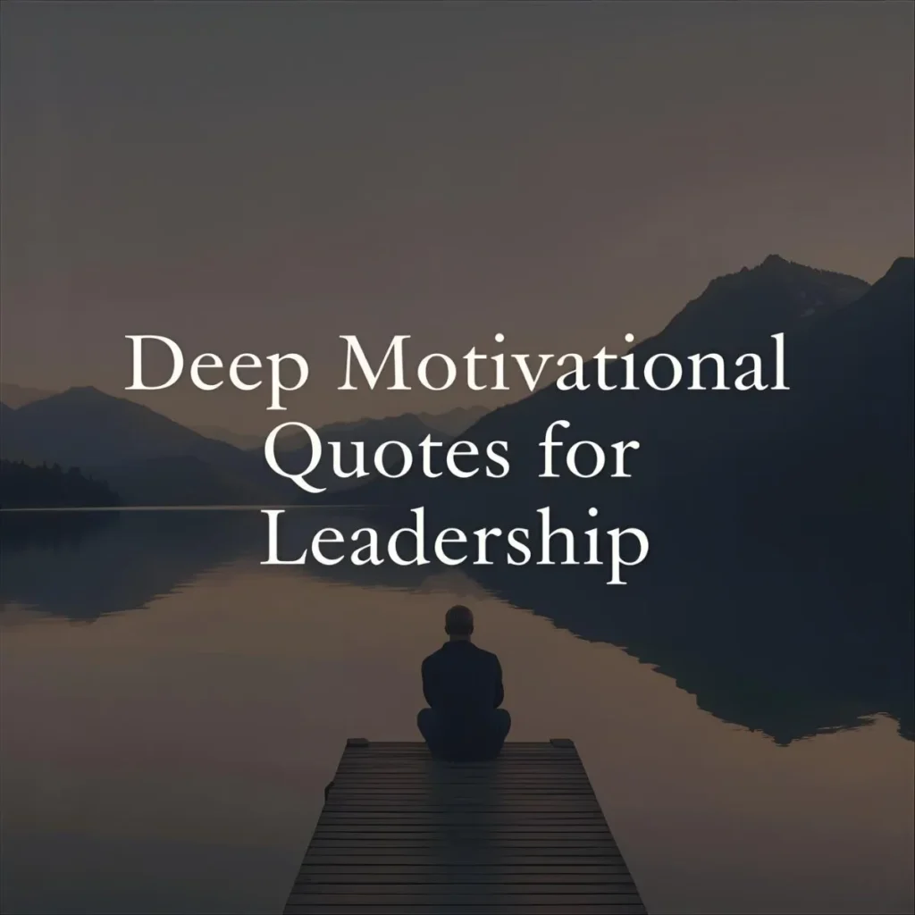 Deep Motivational Quotes for Leadership