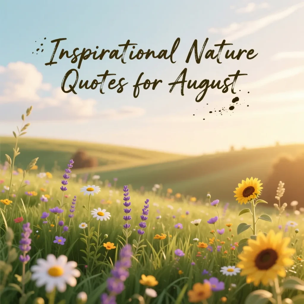 Inspirational Nature Quotes for August