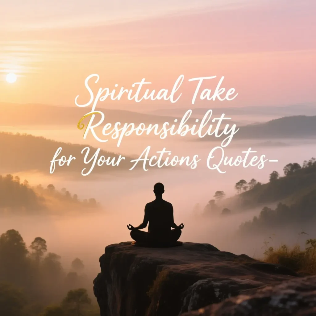 Spiritual Take Responsibility for Your Actions Quotes 