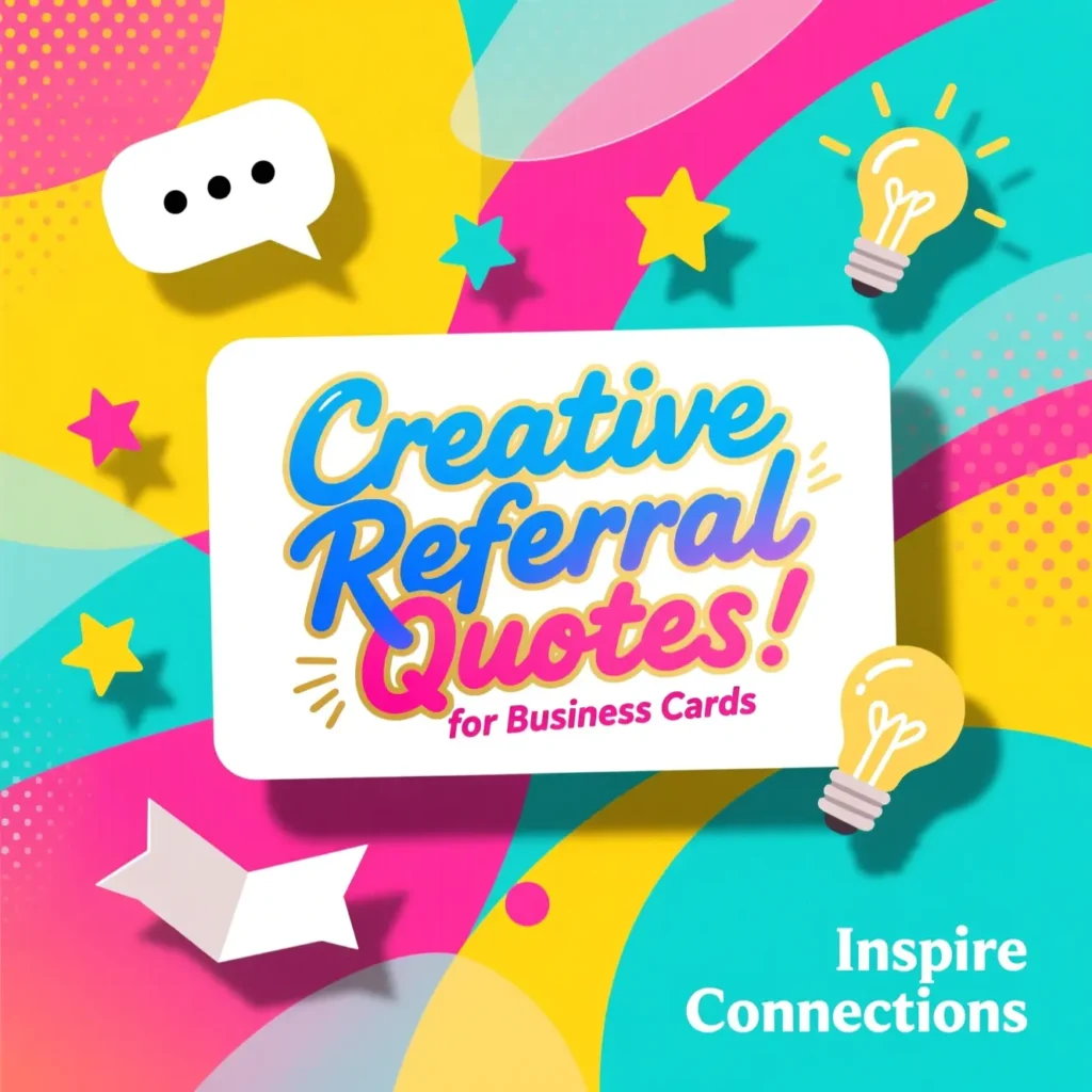 Creative Referral Quotes for Business Cards