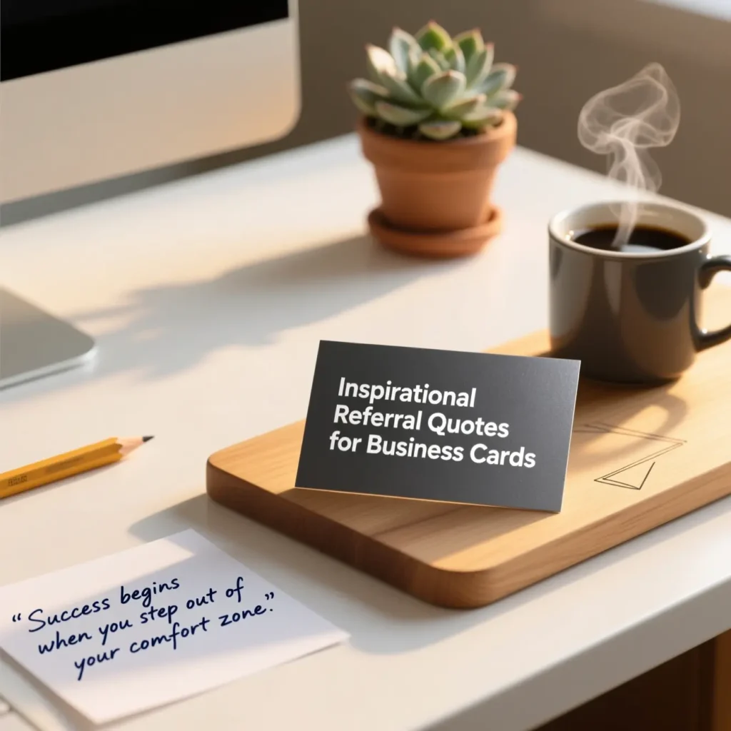 Inspirational Referral Quotes for Business Cards 