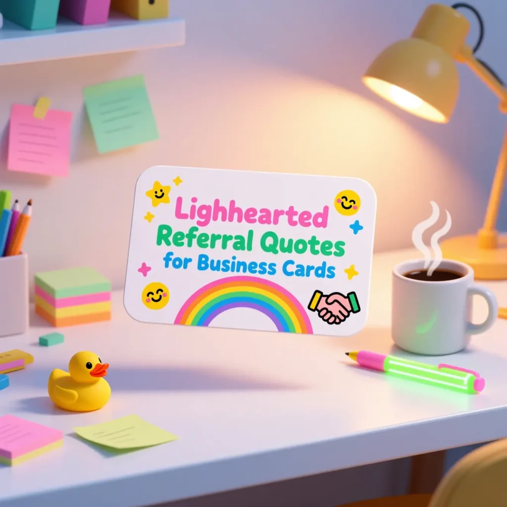 Lighthearted Referral Quotes for Business Cards