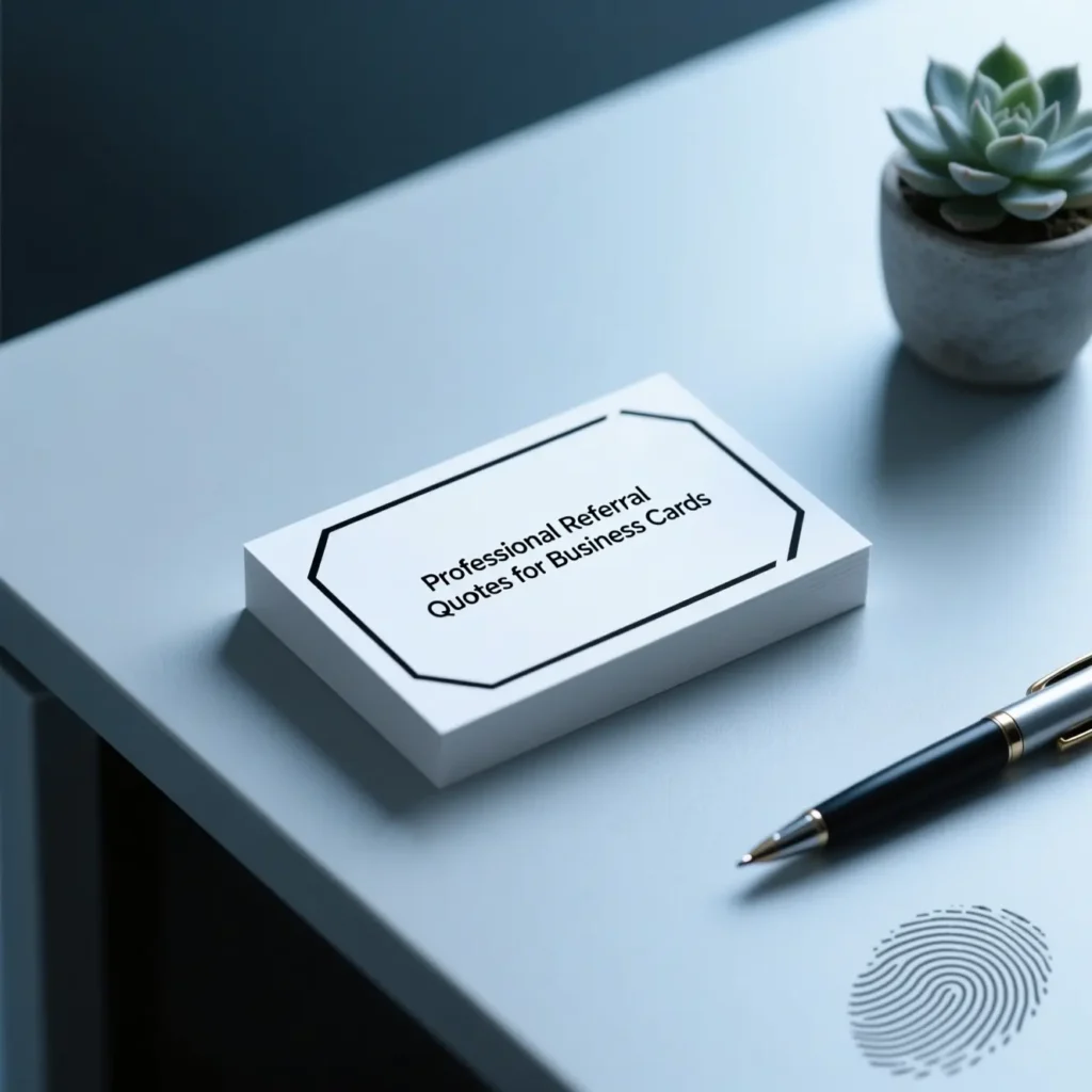 Professional Referral Quotes for Business Cards