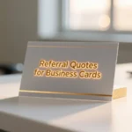Referral Quotes for Business Cards